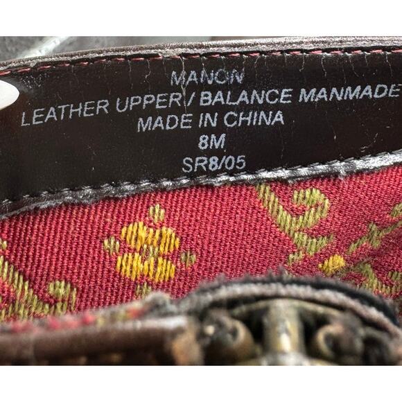 Y2K‎ Liz Claiborne Brown Chunky 90s Leather Boots Size 8 - Picture 7 of 7